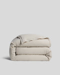 Linen Tencel Duvet Cover - FINAL SALE (Bone with Canyon)