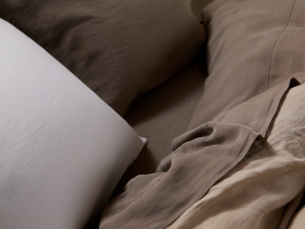 Linen Tencel Euro Sham (Warm Grey) - Image 4
