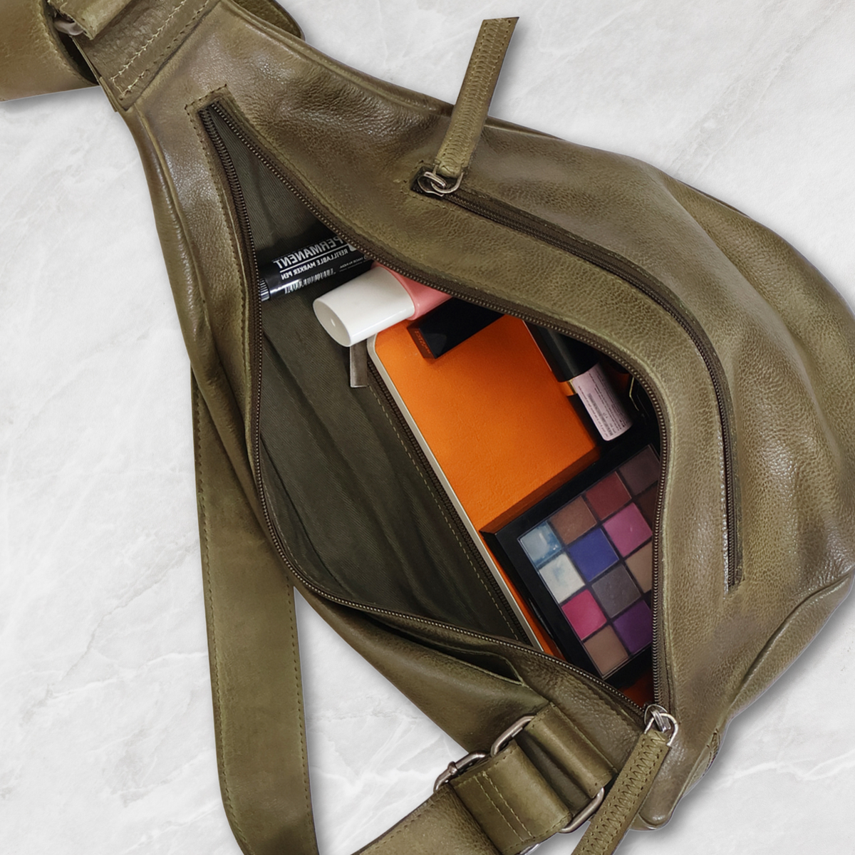 Hippie Leather Sling Bag - Image 12