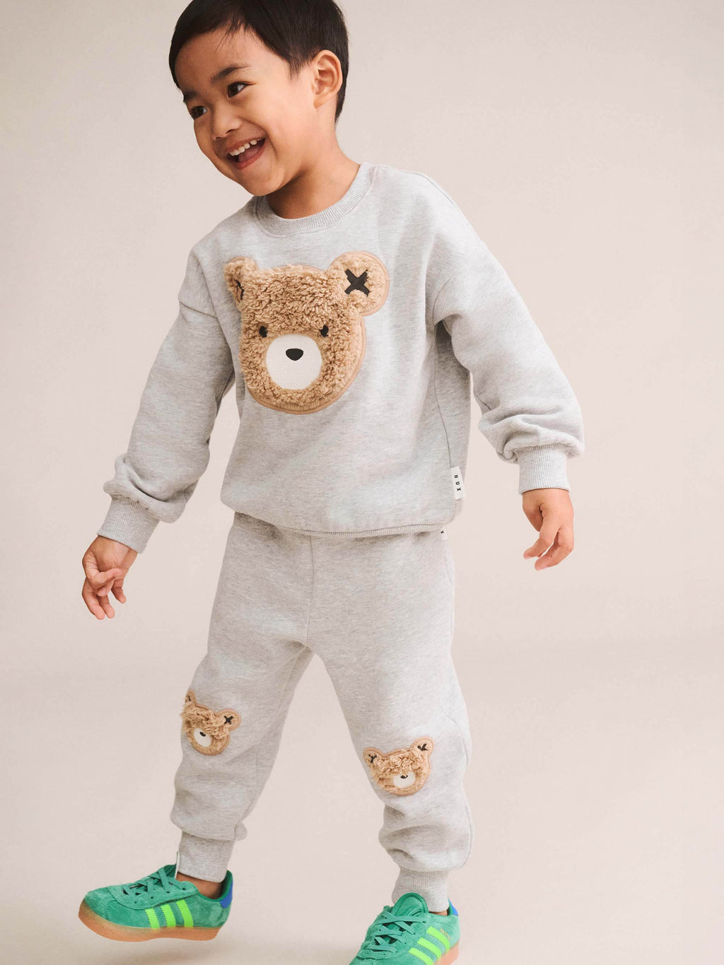 Huxbaby Furry Huxbear Sweatpant – Grey Marle, 6-12M - Image 4