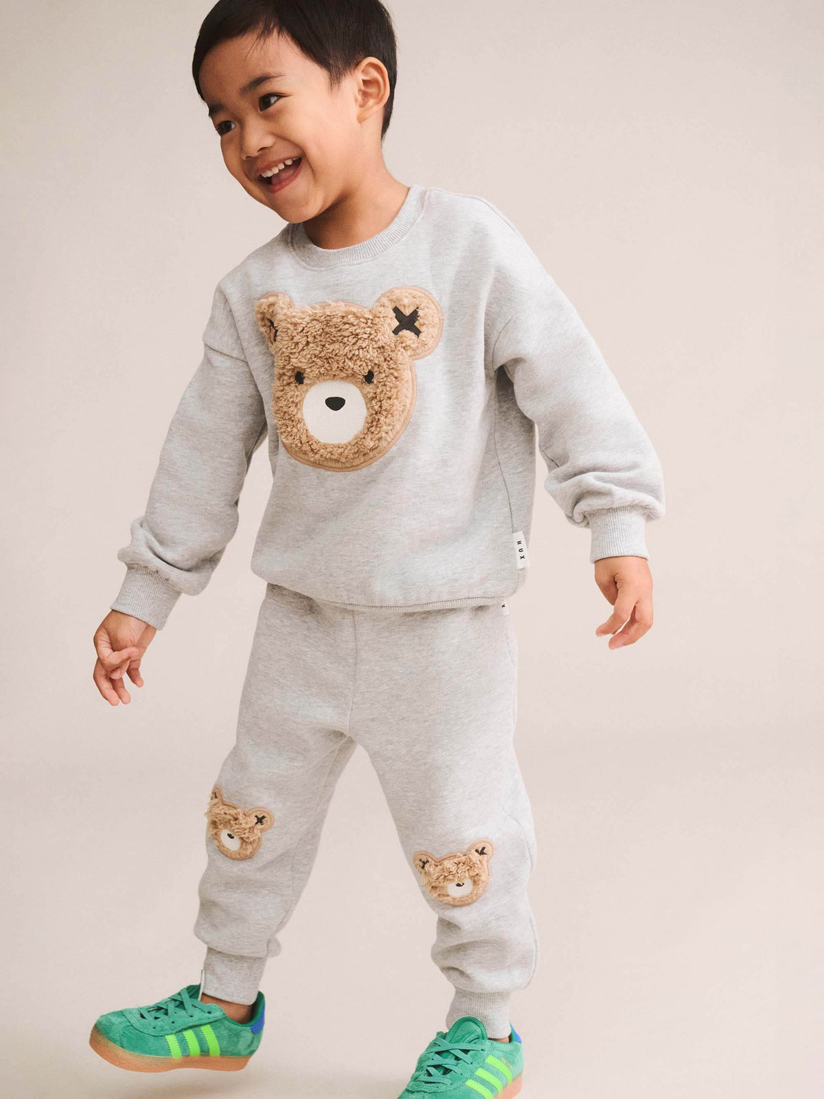 Huxbaby Furry Huxbear Sweatpant – Grey Marle, 12-18M - Image 4