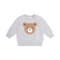 Huxbaby Furry Huxbear Sweatshirt – Grey Marle, 6-12M