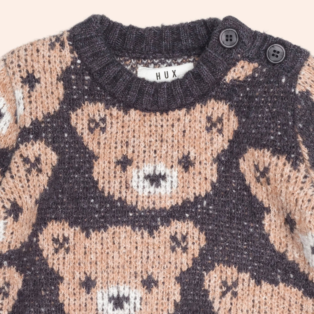 Huxbaby Soft Black Hux Sponge Pullover, 6-12M - Image 3