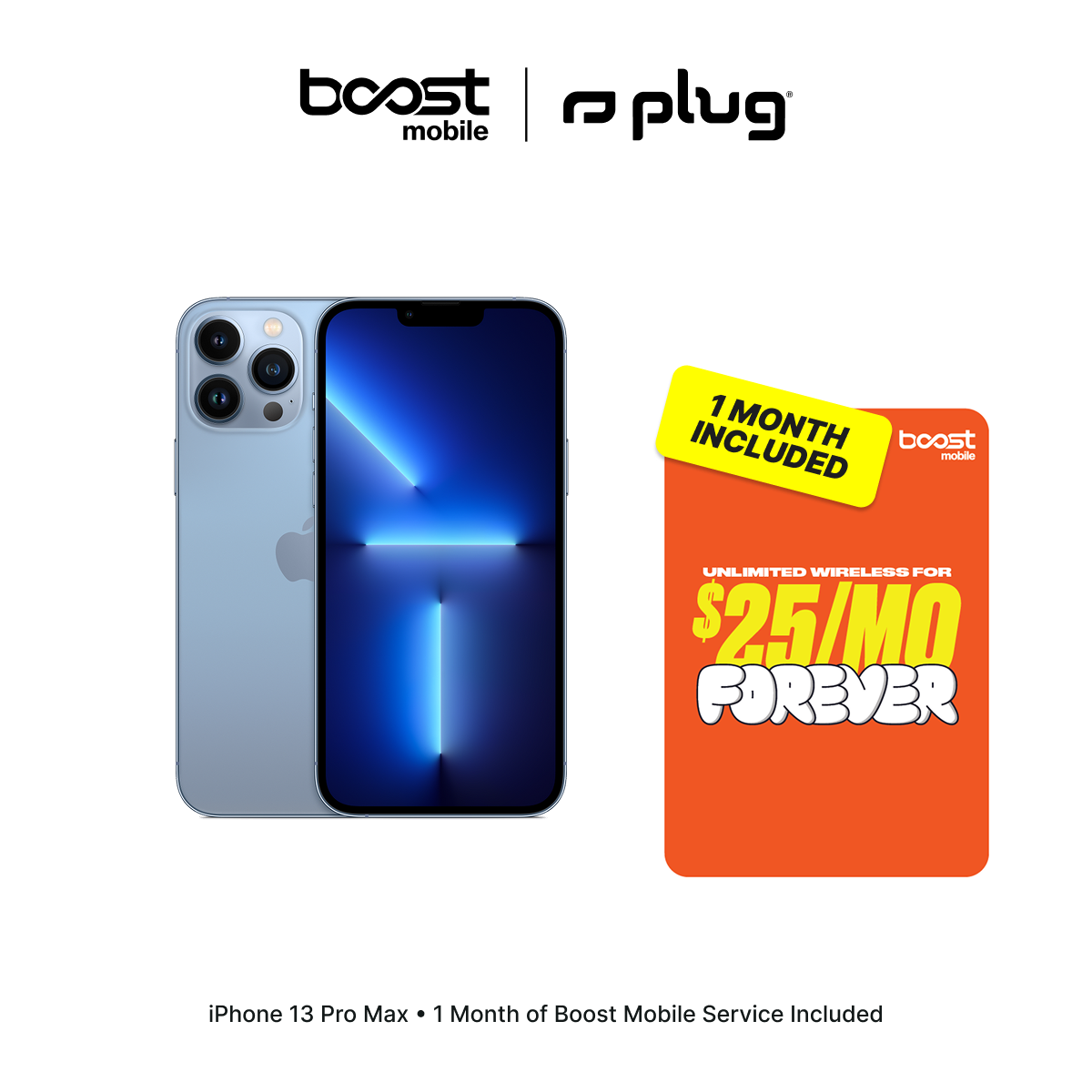iPhone 13 Pro Max Connected Pack (Unlocked) + 1 Month Boost Mobile