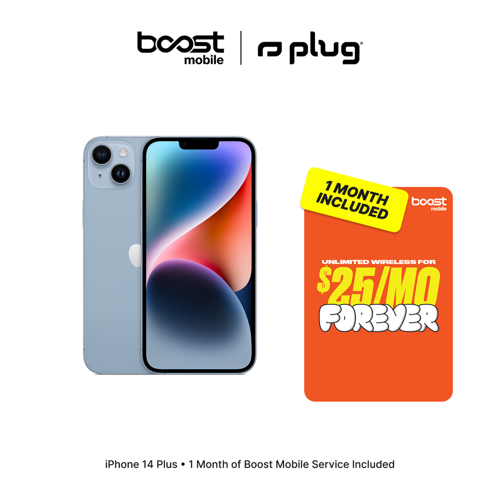 iPhone 14 Plus Connected Pack (Unlocked) + 1 Month Boost Mobile