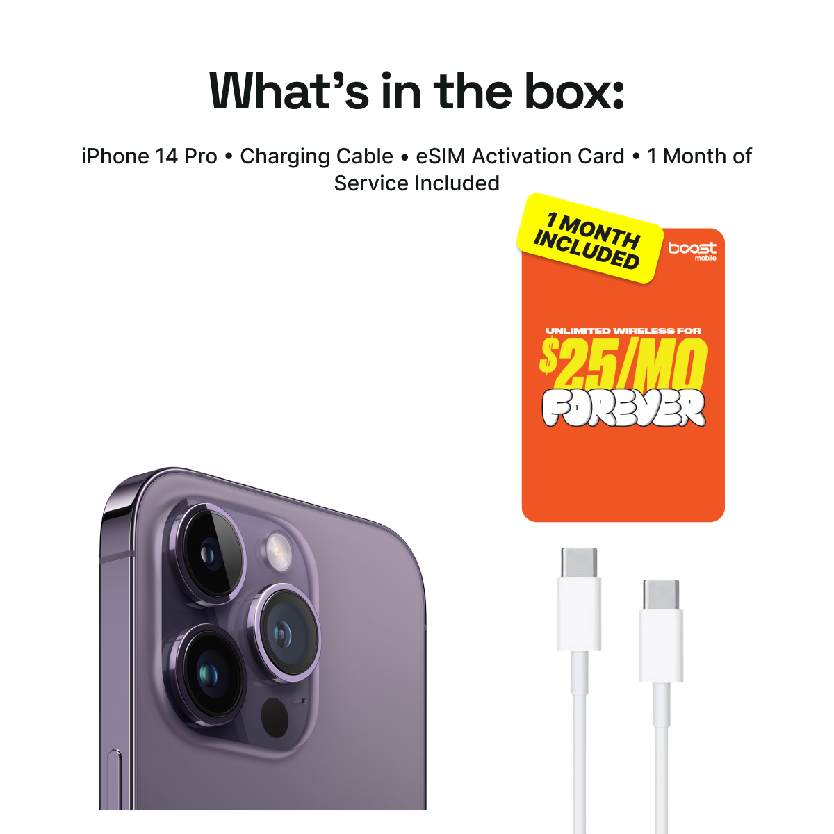 iPhone 14 Pro Connected Pack (Unlocked) + 1 Month Boost Mobile - Image 2