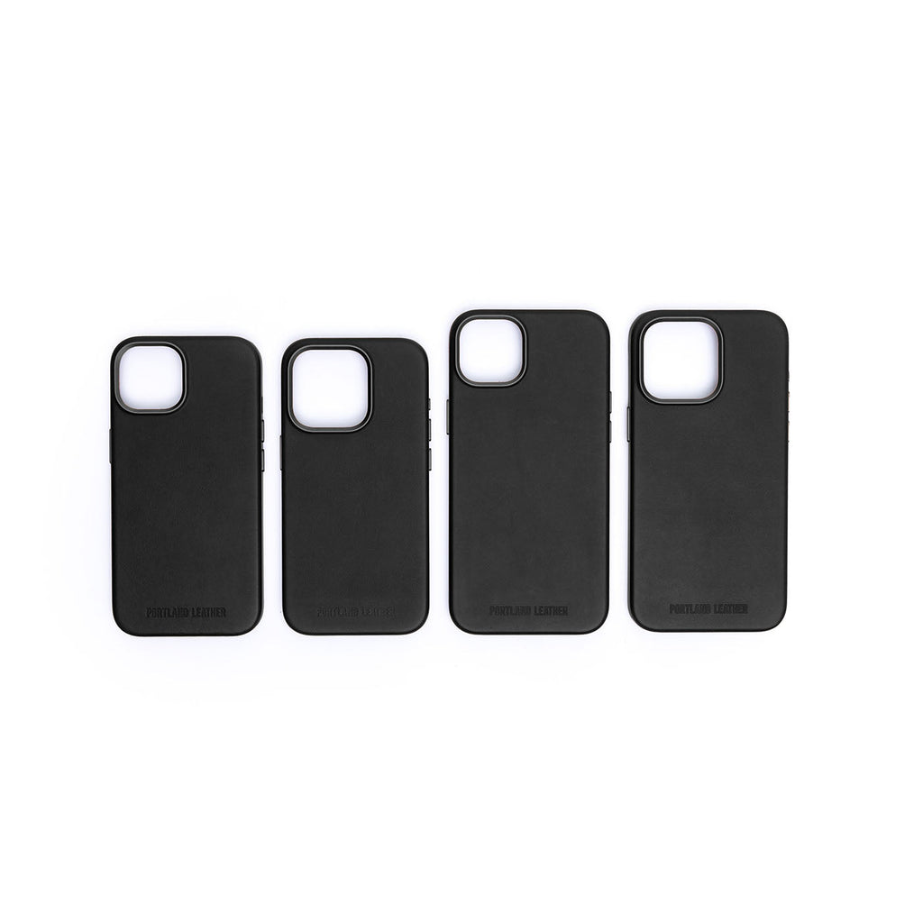 Leather iPhone Case - Black