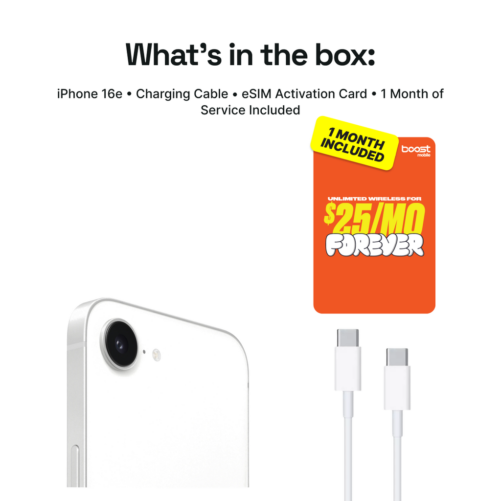 iPhone 16e Connected Pack (Unlocked) + 1 Month Boost Mobile - Image 2