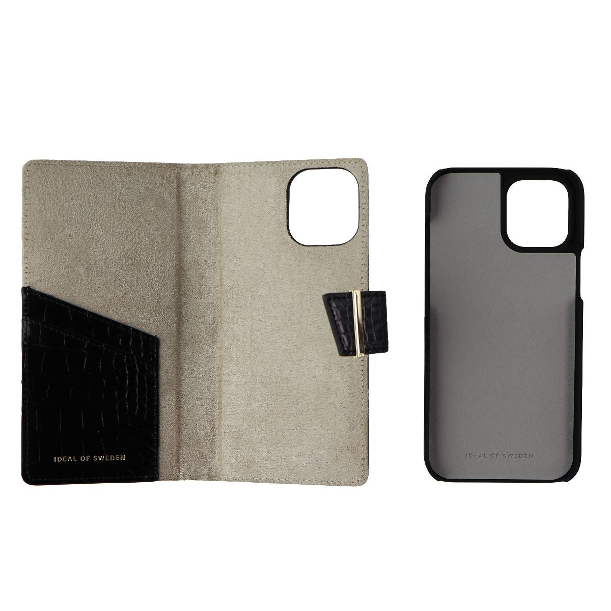 iDeal of Sweden Cora Phone Wallet for iPhone 12 Pro Max - Jet Black Croco - New - Image 5