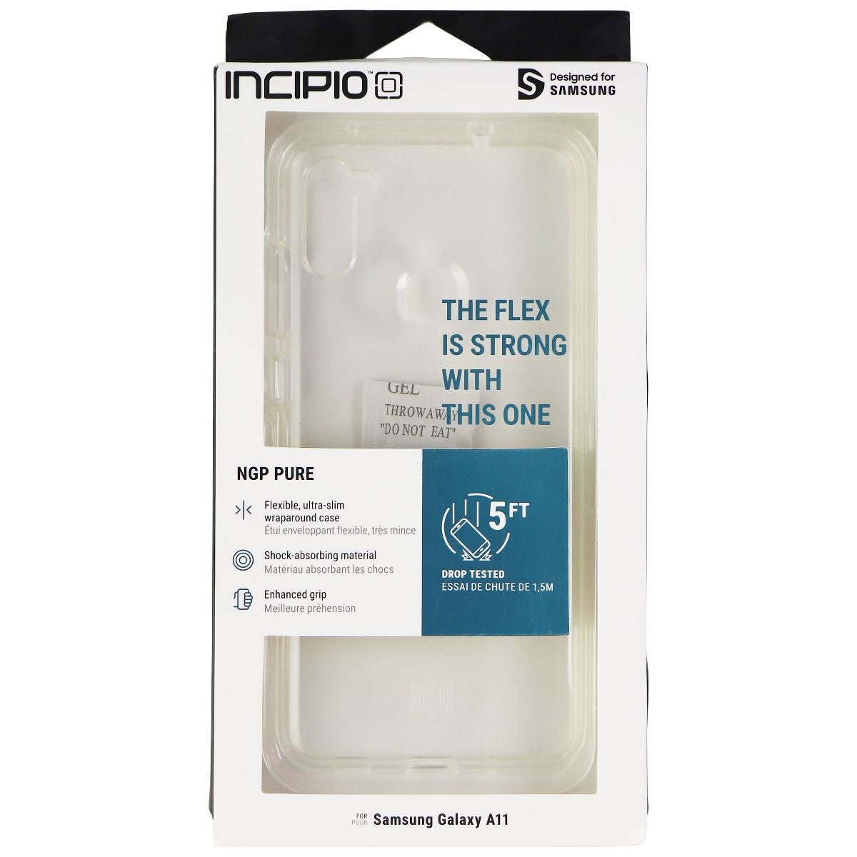 Incipio NGP Pure Case for Samsung Galaxy A11 Smartphones - Clear - New - Image 4