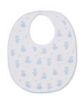 Kissy Kissy Bib - Teddy Bears, Light Blue, One Size