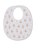 Kissy Kissy Bib - Teddy Bears, Tan, One Size