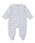 Kissy Kissy Footie w/ Zip - Teddy Bears, Light Blue, 3-6M