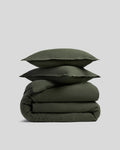 Linen Duvet Cover Set - Evergreen F/Q