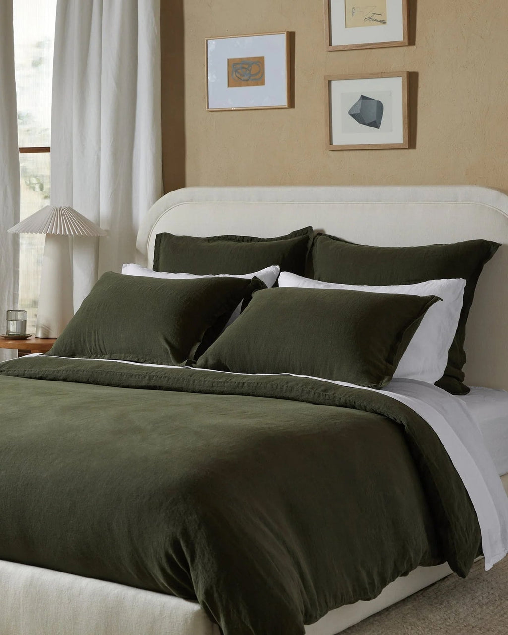 Linen Duvet Cover Set - Evergreen F/Q - Image 4