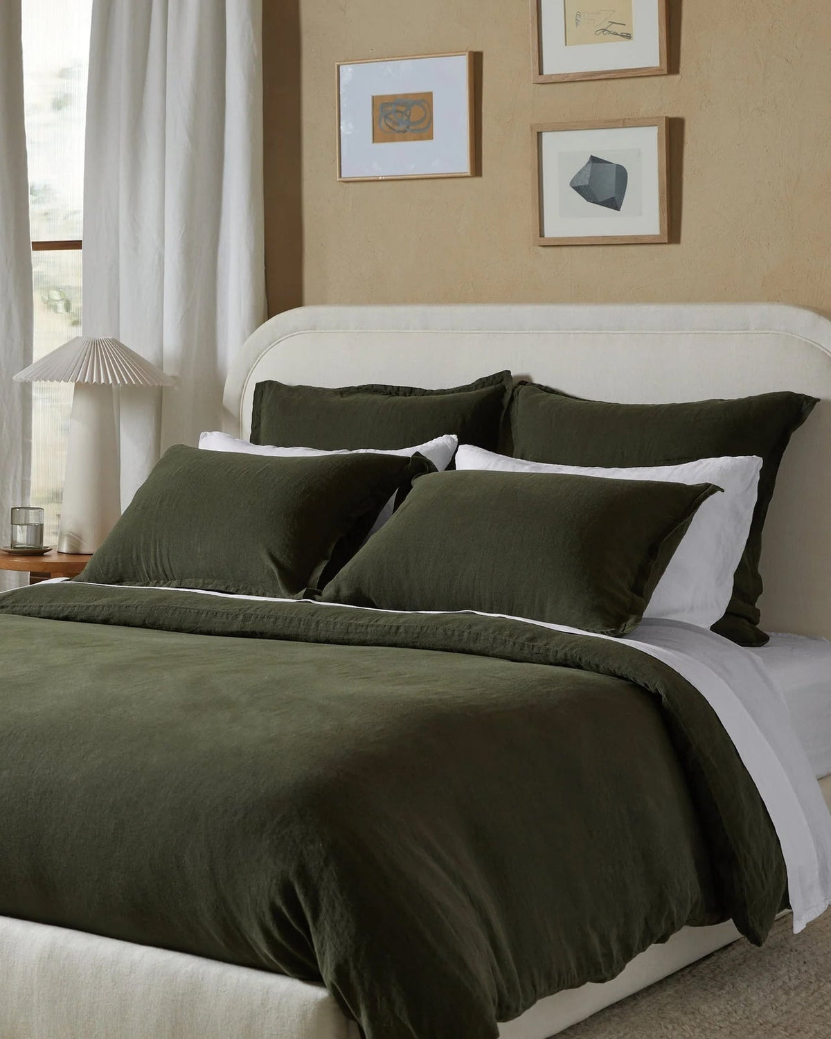 Linen Duvet Cover Set - Evergreen F/Q - Image 4