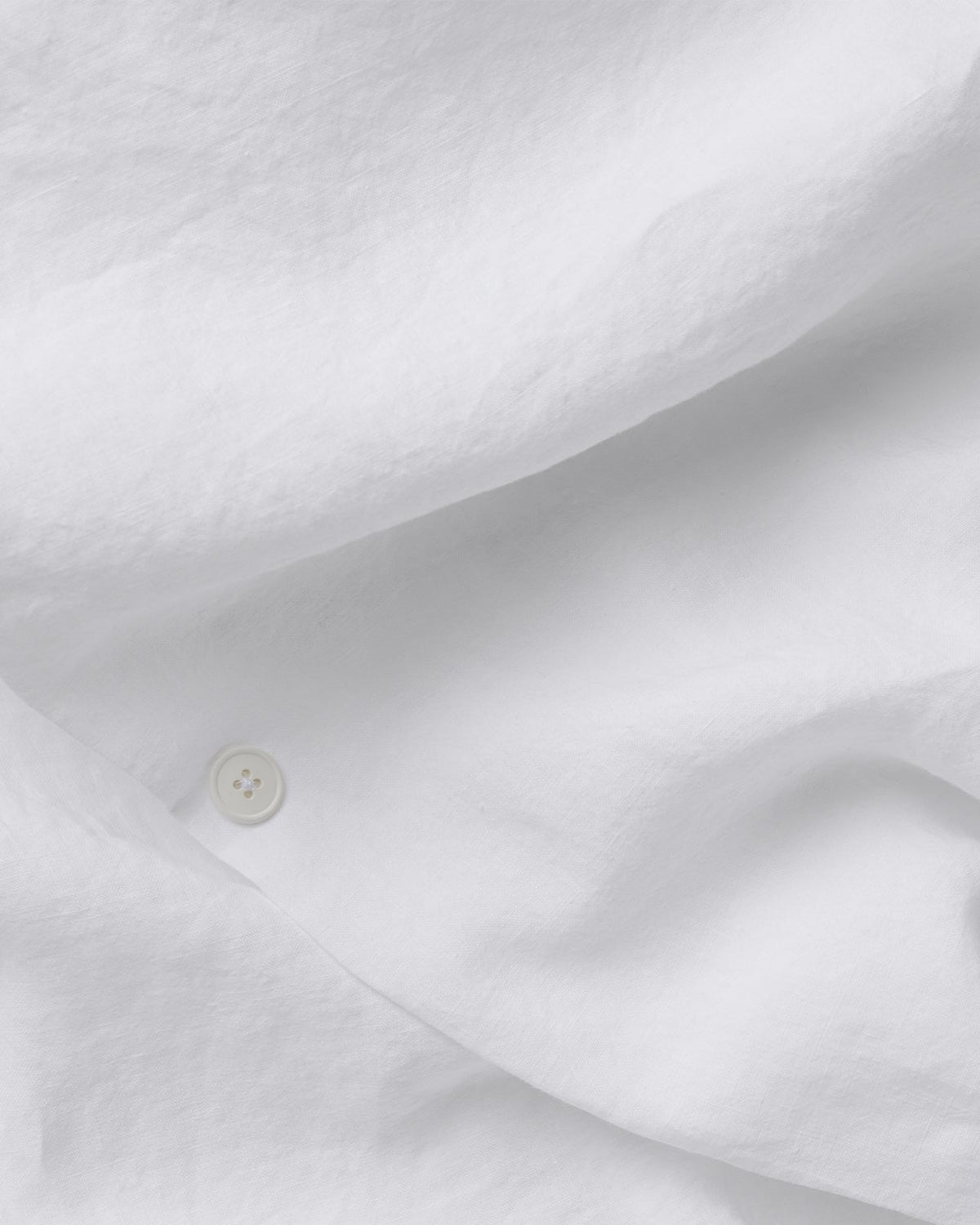 Linen Duvet Cover Set - White K/CK - Image 3