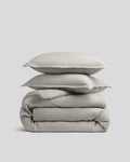 Linen Duvet Cover Set - Dove K/CK