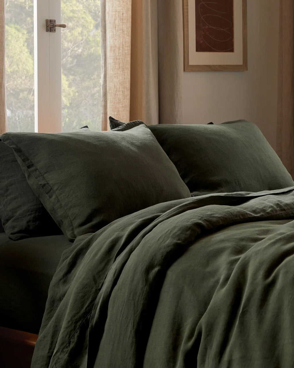 Linen Top Sheet - Evergreen - Image 5
