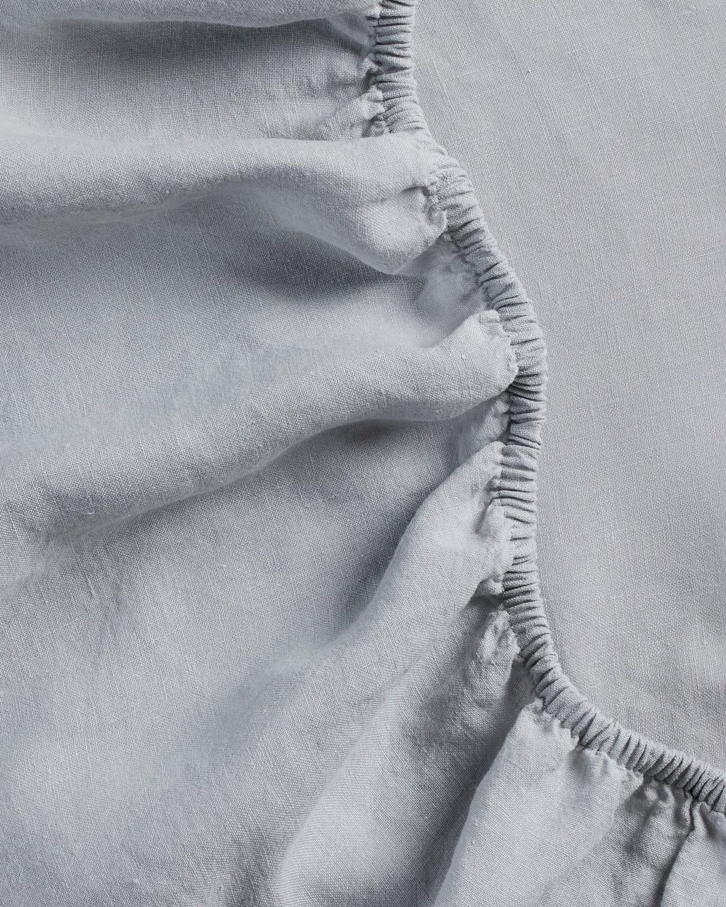Linen Fitted Sheet (Sky) - Image 3