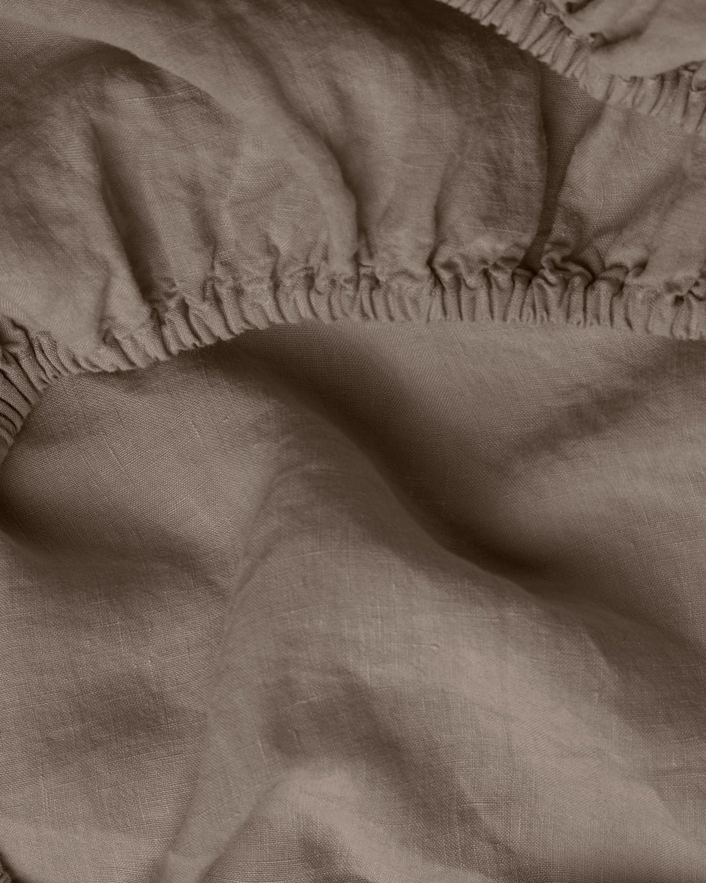 Linen Fitted Sheet (Warm Grey) - Image 3