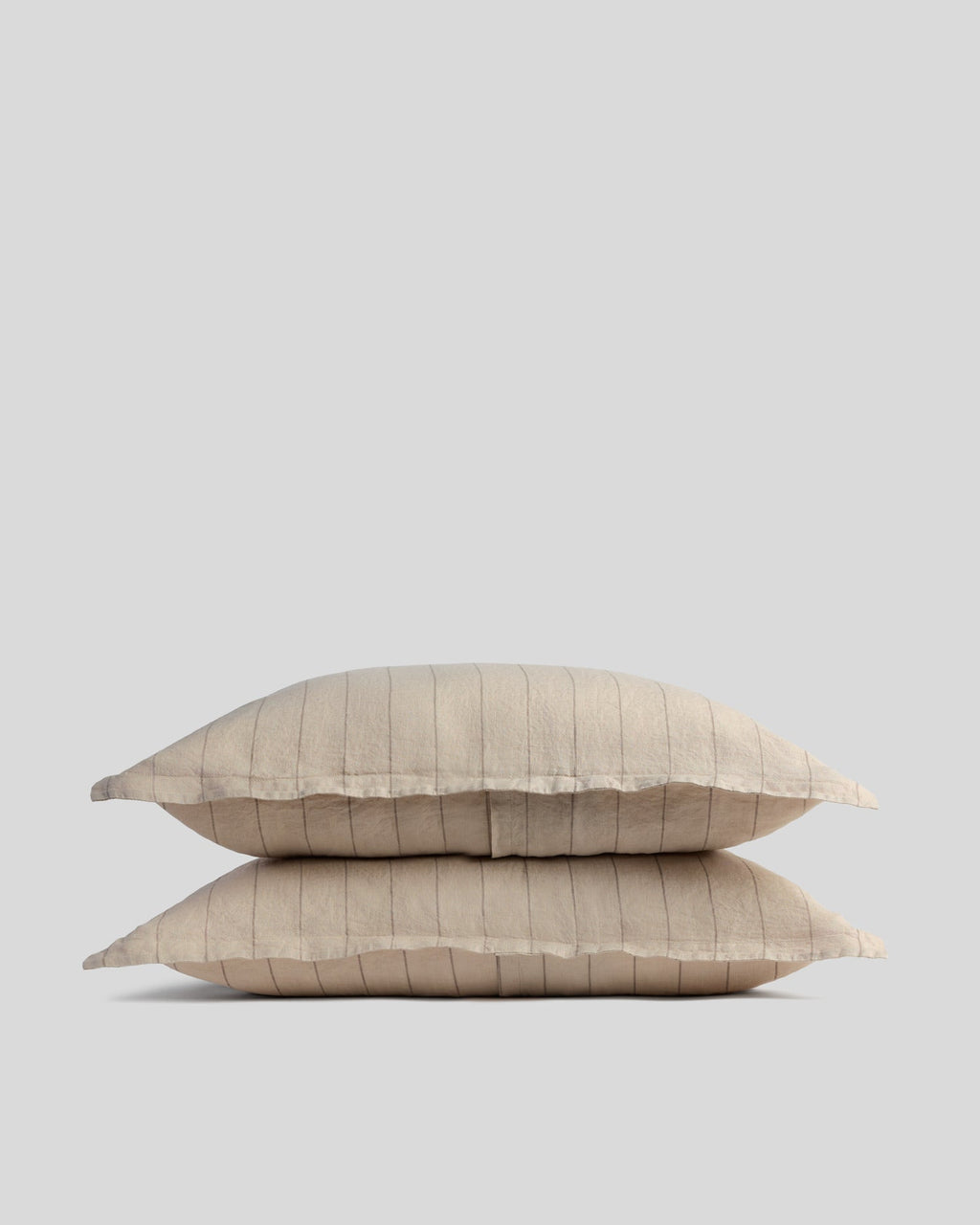 Linen Sham Set (Bone Stripe)