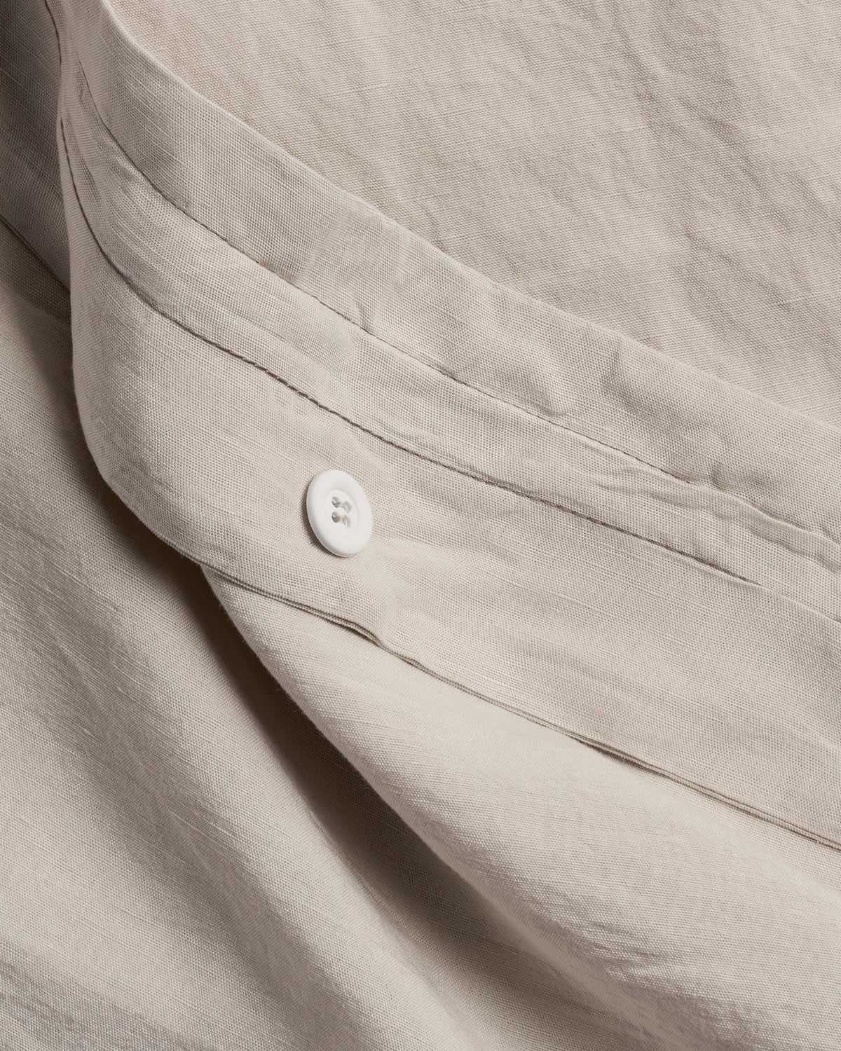 Linen Tencel Duvet Cover Set - Bone K/CK - Image 3