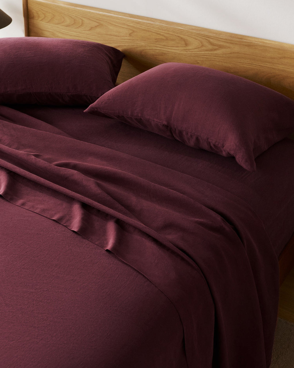 Linen Tencel Sheet Set - Garnet F/Q - Image 2