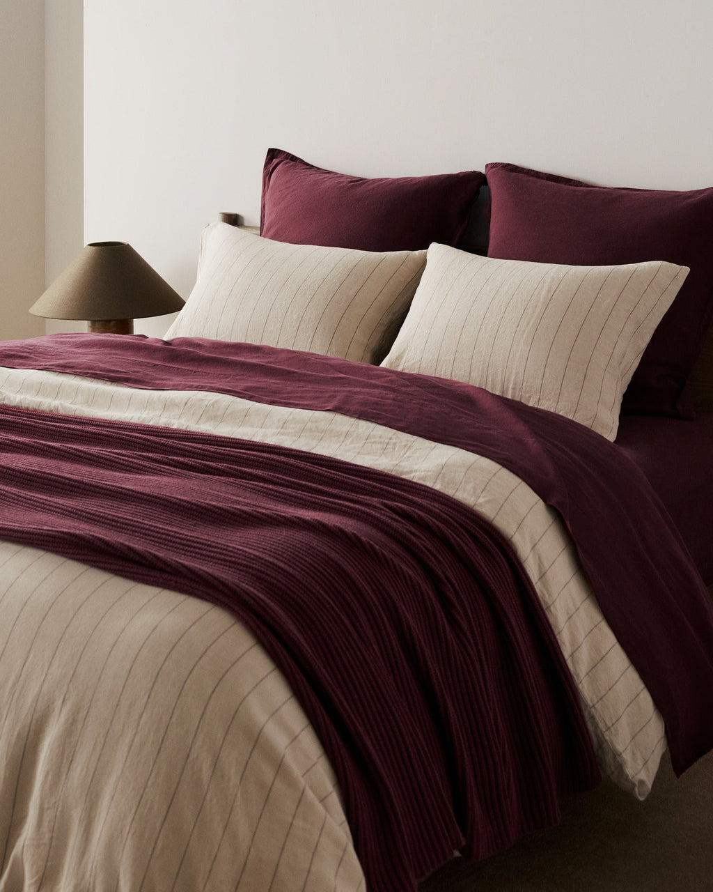 Linen Tencel Euro Sham (Garnet) - Image 4