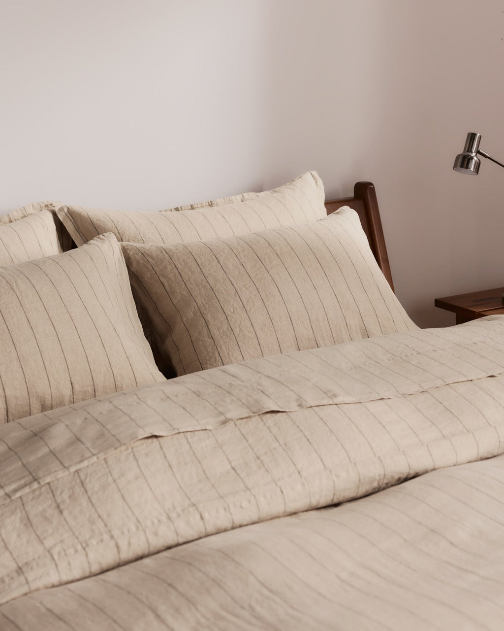 Linen Sham Set (Bone Stripe) - Image 4