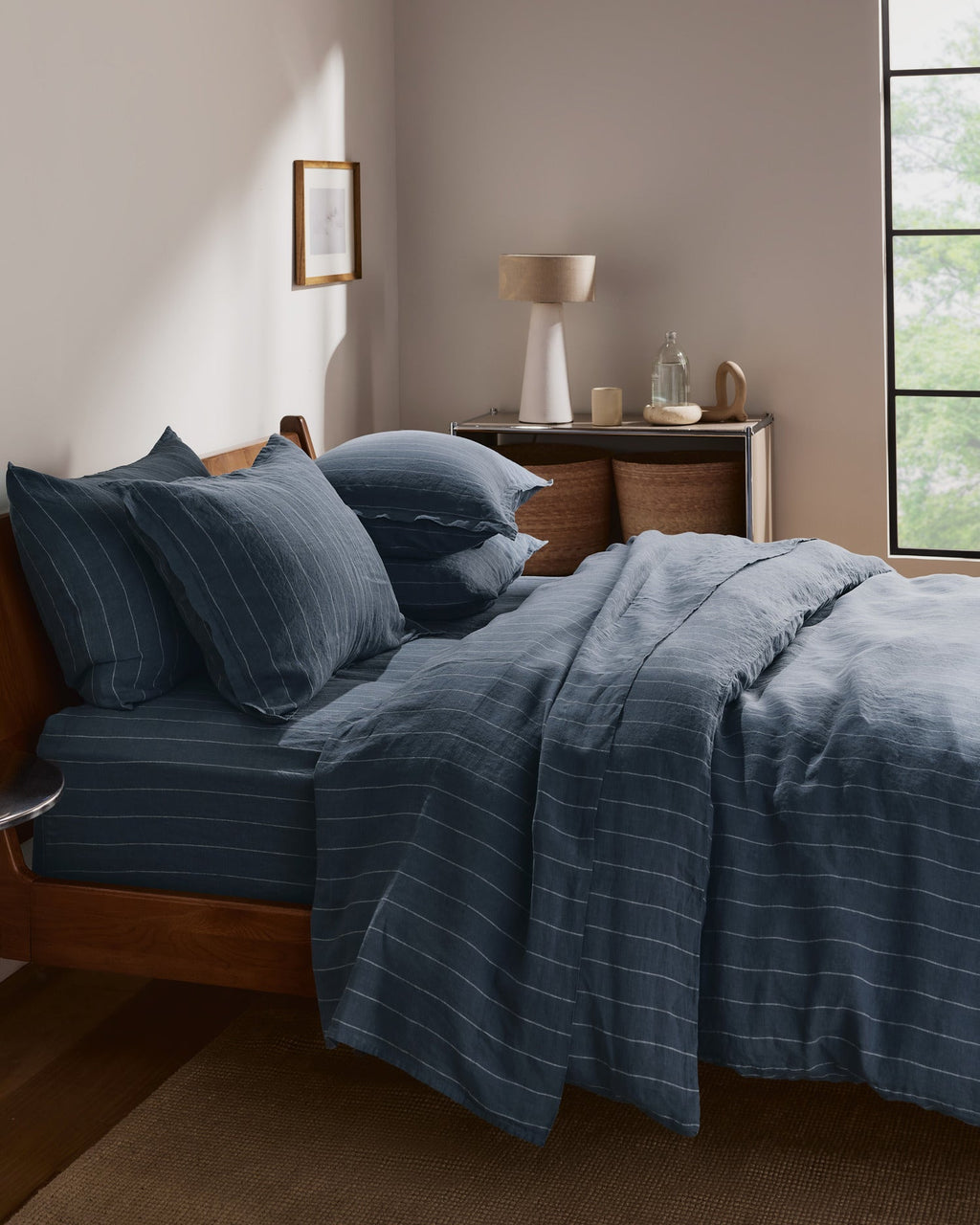 Linen Sham Set (Dusk Stripe) - Image 4