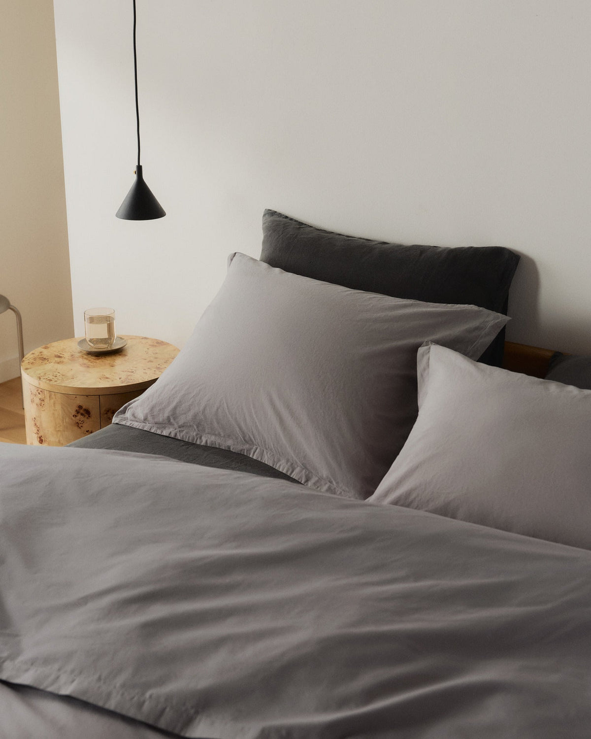 Percale Duvet Cover Set - Pebble TW/XL - Image 4