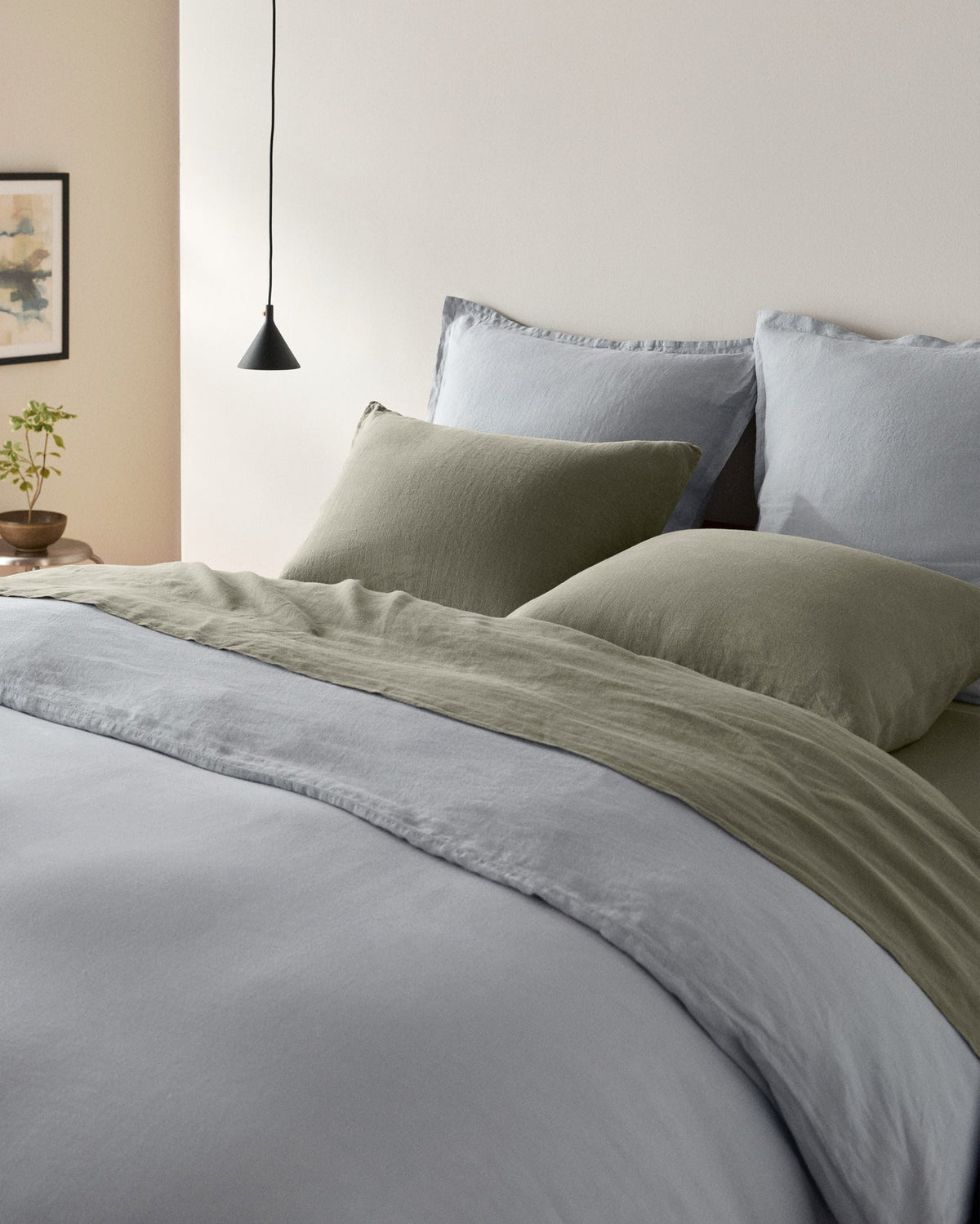 Linen Duvet Cover (Sky) - Image 2