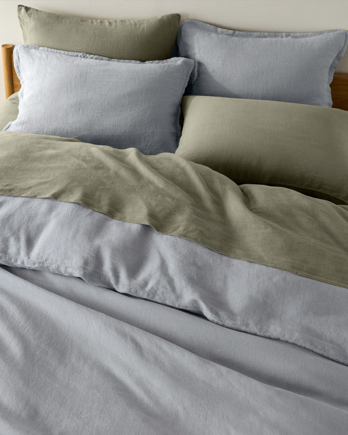 Linen Duvet Cover Set - Sky F/Q - Image 2