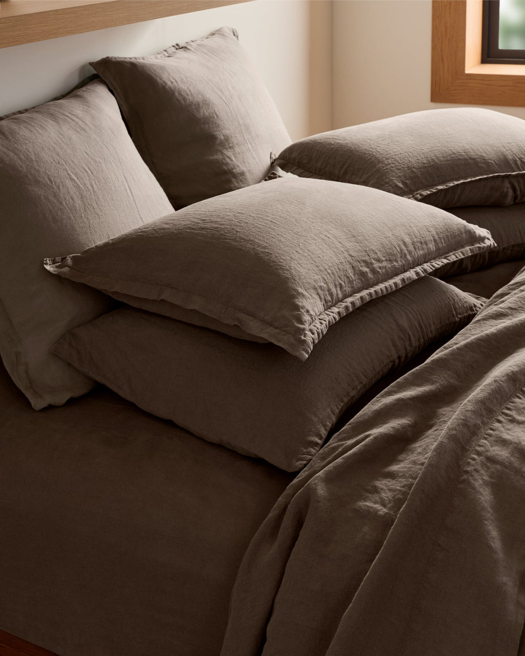 Linen Sham Set (Warm Grey) - Image 2