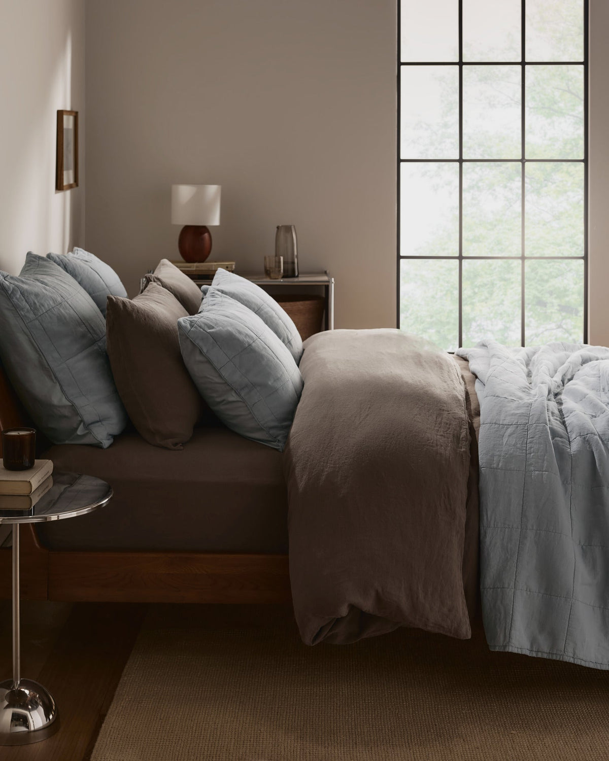Linen Box Quilted Sham Set (Sky) - Image 4