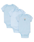 Little Me Cute Bear 3-Pack Bodysuits - Blue Multi, 3M