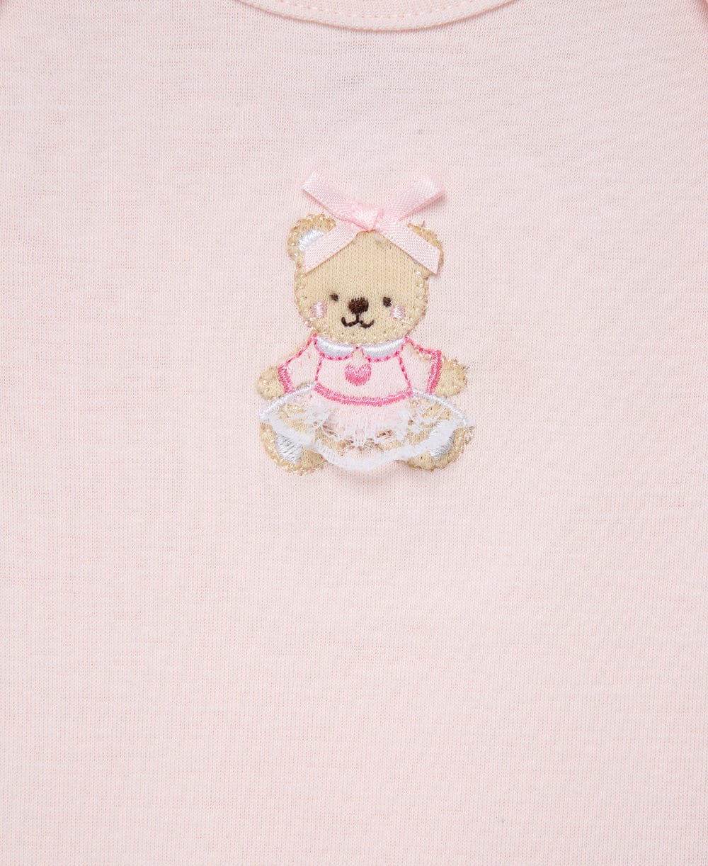 Little Me Sweet Bear 3-Pack Bodysuits - Pink Multi, 3M - Image 4