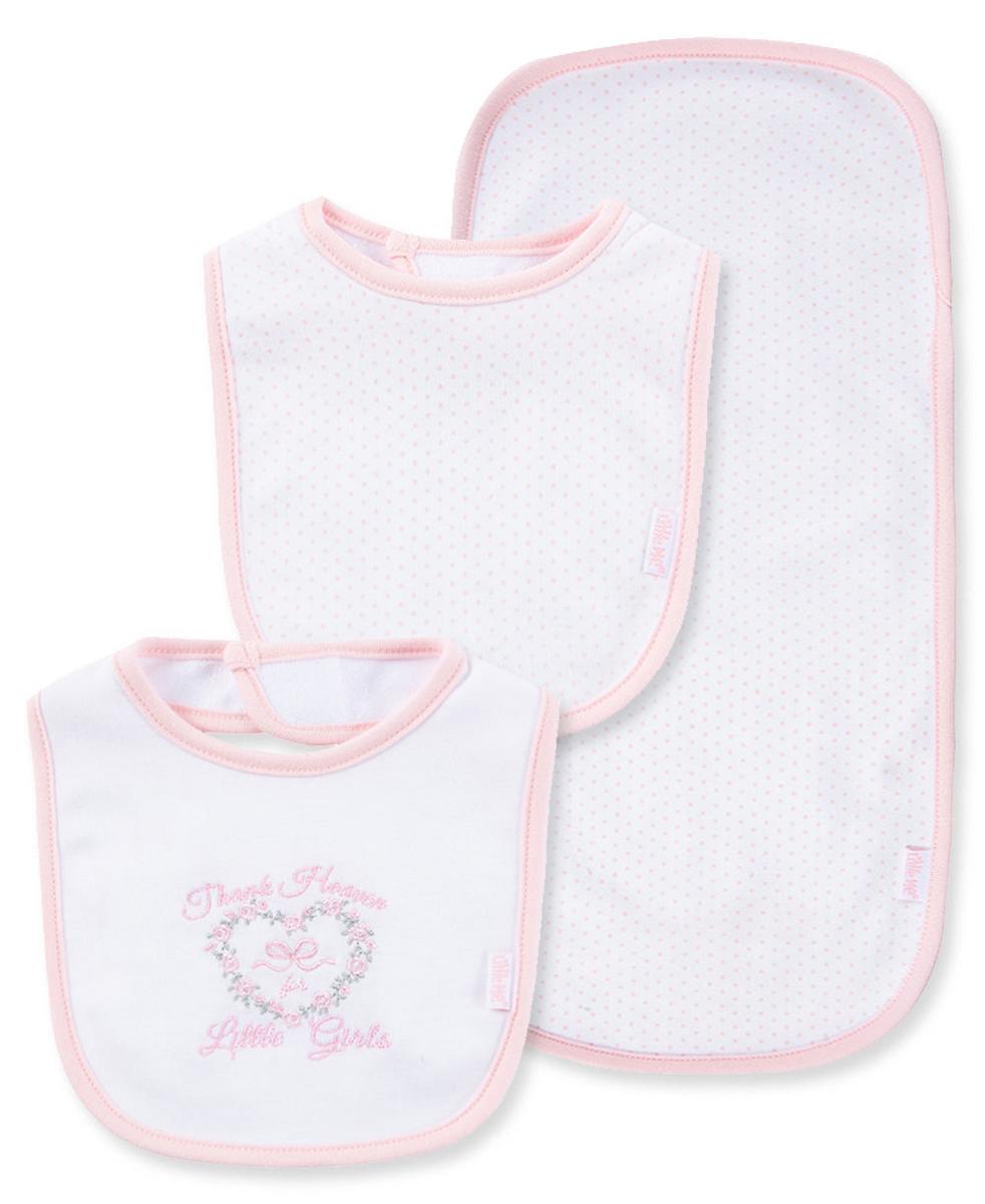 Little Me Thank Heaven For Little Girls Bib & Burp Set - Pink Multi, One Size - Image 7