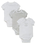 Little Me Welcome to the World 3-Pack Bodysuits - White Print, NB