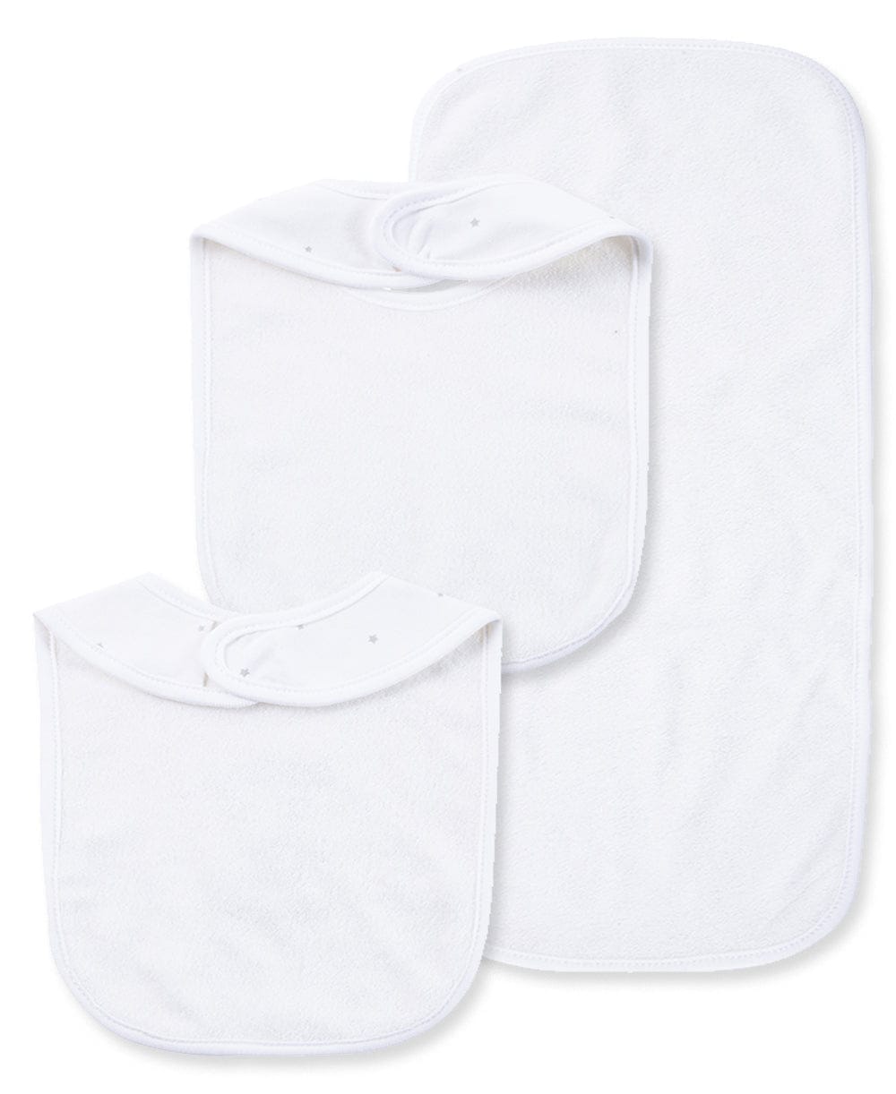 Little Me Welcome To The World Bib & Burp Set - White, One Size - Image 2