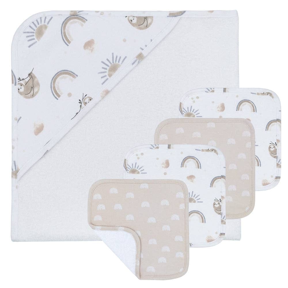 Living Textiles 5pc Bath Gift Set - Rainbow Sloth - Image 5