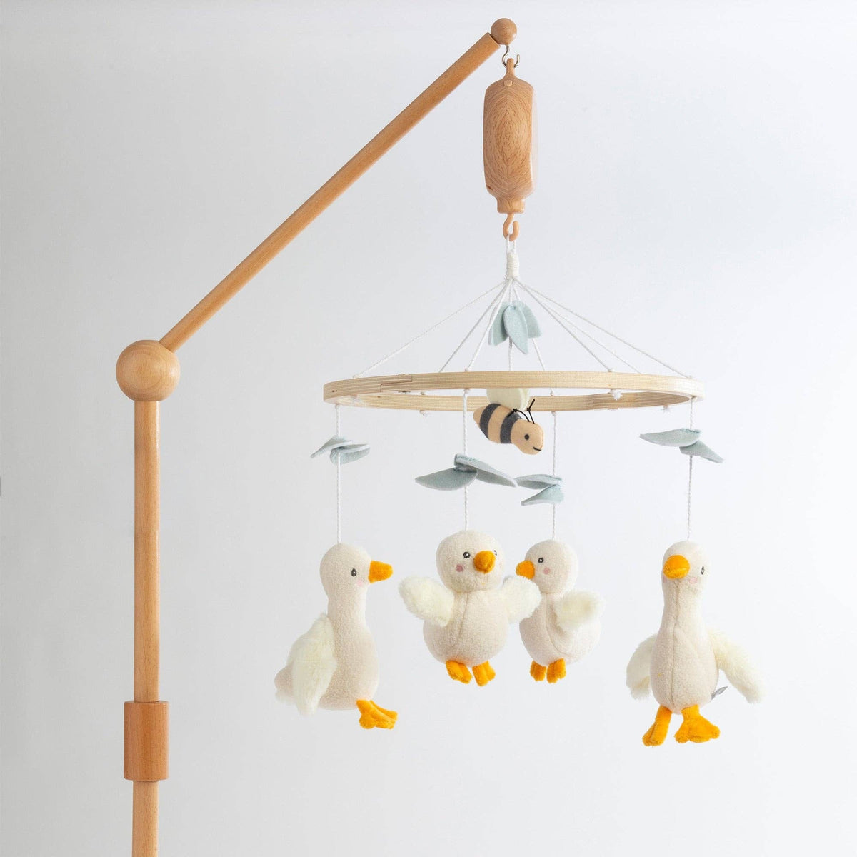 Living Textiles Musical Wooden Mobile - Goosey Goosey - Image 3