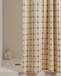 Organic Oasis Shower Curtain (Natural and Tobacco)