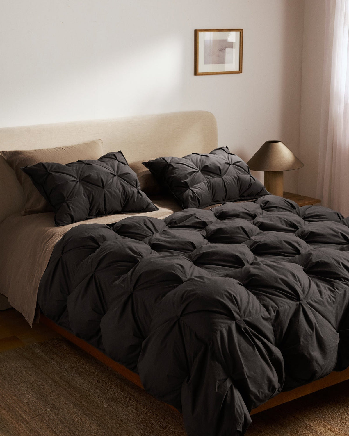 Organic Cotton Puff Shams (Onyx) - Image 4