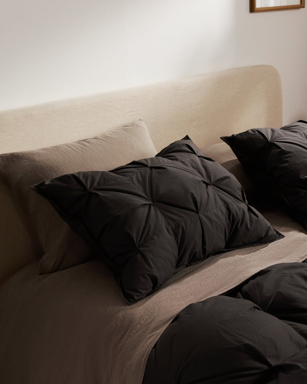 Organic Cotton Puff Shams (Onyx) - Image 2