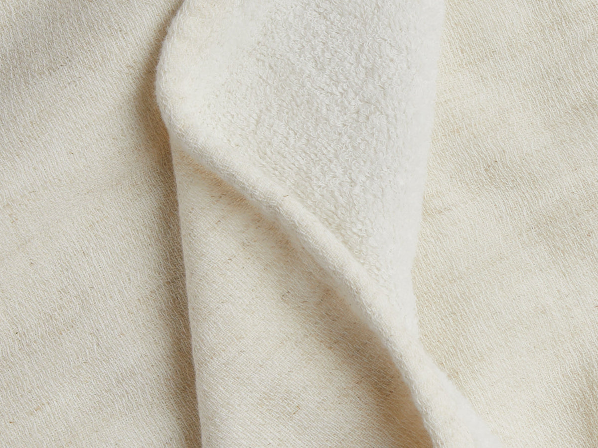 Organic Gauze Terry Towels - FINAL SALE (Natural with Cream) - Image 3