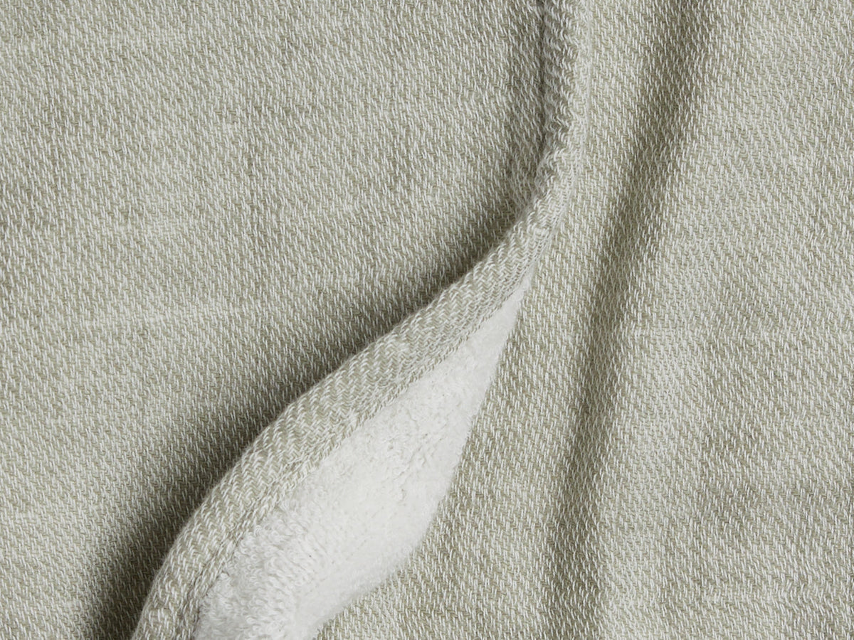 Organic Gauze Terry Towels - FINAL SALE (Moss with Cream) - Image 2