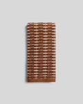 Organic Ladder Stripe Towels (Tobacco and Cream) - Hand Towel