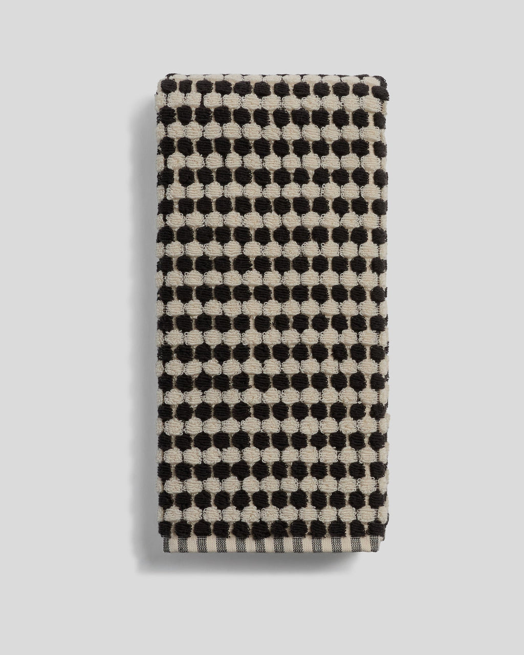 Organic Cotton Mosaic Towels (Natural and Onyx) - Hand Towel